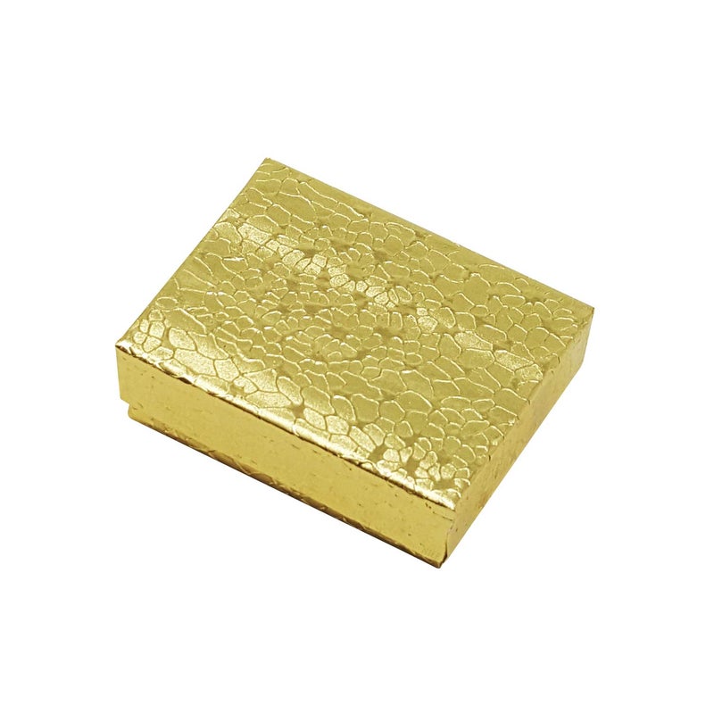 MOOCA 100 Pcs Cotton Filled Cardboard Paper Gold Jewelry Box Gift Case, Number 11, 2 1/8 x 1 5/8 x 3/4 in, Gold Color - Image 3
